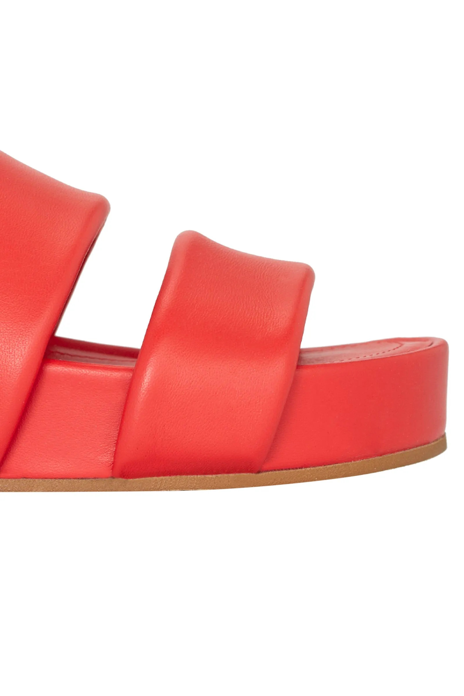 Hallie Orange Leather