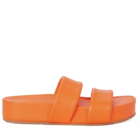 Hallie Orange Leather