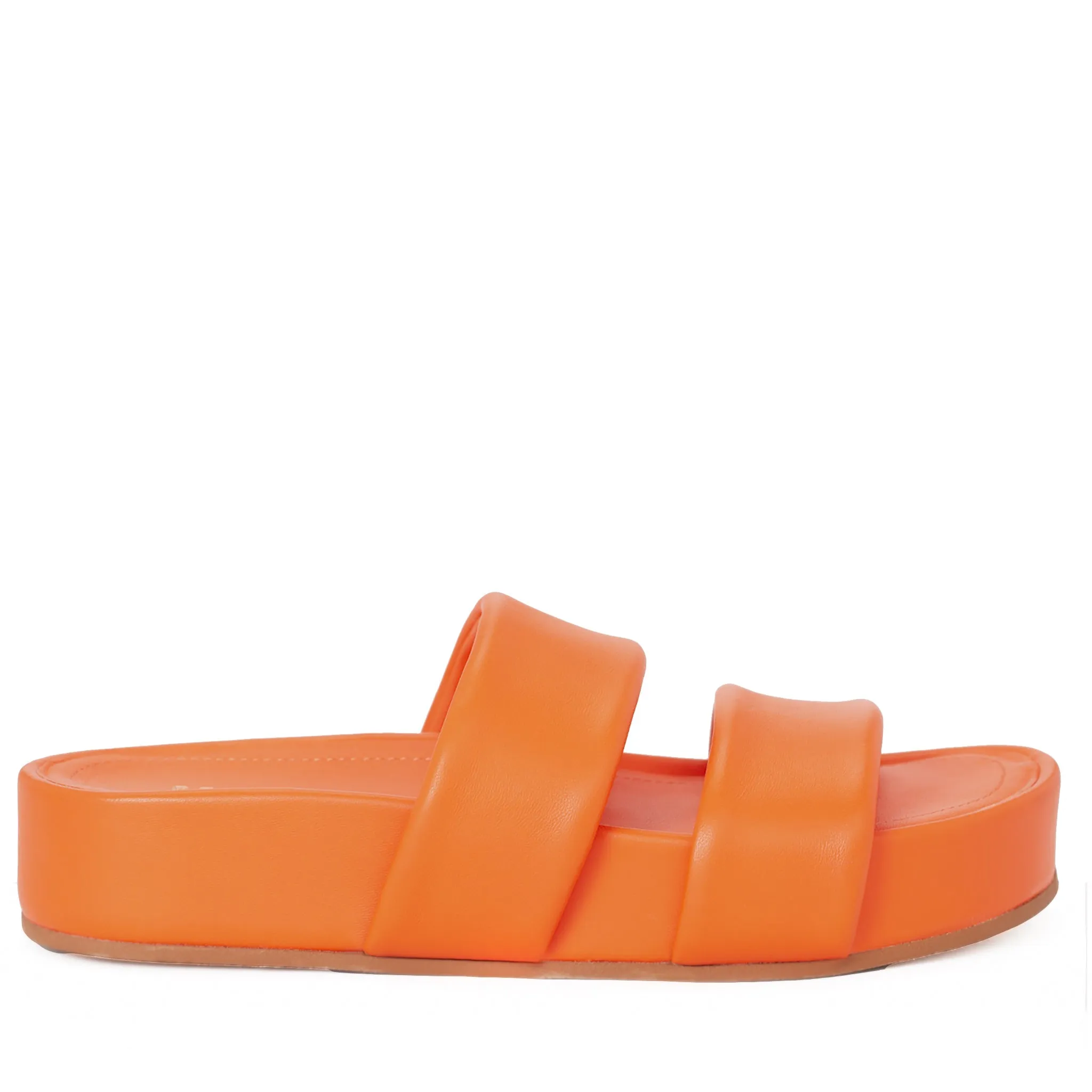 Hallie Orange Leather