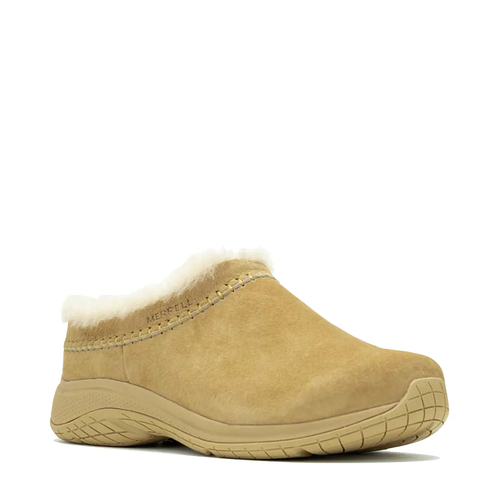 Merrell Women's Encore Ice 5 Waterproof Suede Leather Clog in Tan